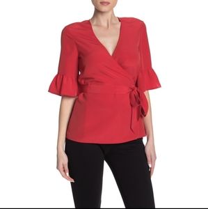 Draper James • Lipstick Red Wrap Blouse